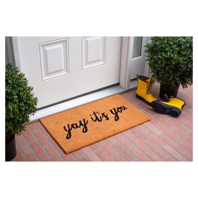 Calloway Mills AZ106051729 Yay It's You Doormat, 17" x 29", Natural/Black - Image 2